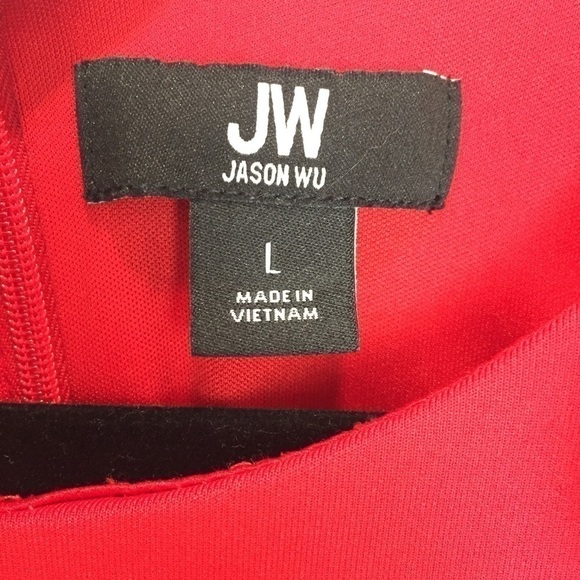 Jason Wu Red Ruffle Sleeveless Dress - Picture 3 of 13